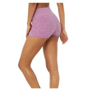 Alo Yoga Aura Shorts Purple Heather High Waist Athletic Yoga Gym XS RN87370